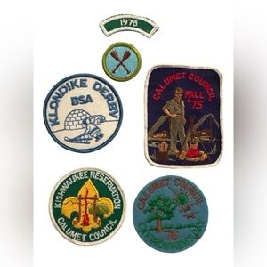 LOT OF 6 1970's VINTAGE BOY SCOUT PATCHES Calumet Council of IN
